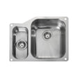 Rangemaster Alantic Classic Undermount One and Half Bowl Kitchen Sink For 600mm Cabinet in Stainless Steel 56564040