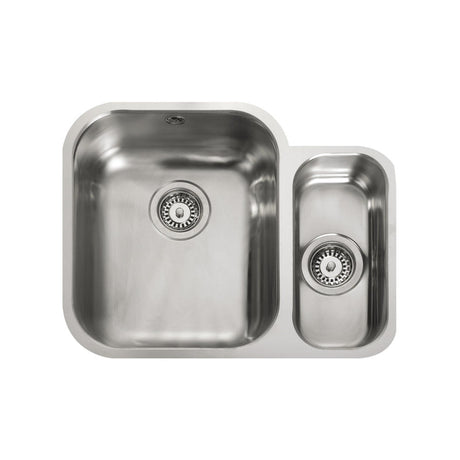 Rangemaster Alantic Classic Undermount One and Half Bowl Kitchen Sink For 600mm Cabinet in Stainless Steel 56564045