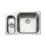 Rangemaster Alantic Classic Undermount One and Half Kitchen Sink For 800mm Cabinet in Stainless Steel 56564210