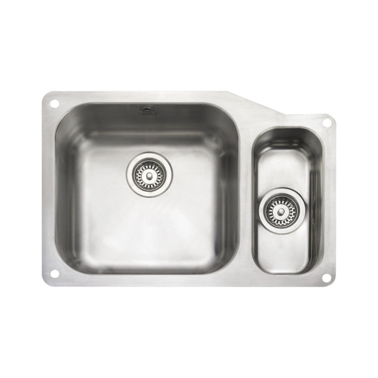 Rangemaster Alantic Classic Undermount One and Half Kitchen Sink For 800mm Cabinet in Stainless Steel 56564215
