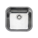 Rangemaster Alantic Classic Undermount Single Bowl with Kitchen Sink For 600mm Cabinet in Stainless Steel Brushed 56564201