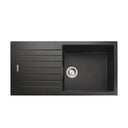 Rangemaster Andesite Inset Mount Single  Bowl Kitchen Sink For 600mm Cabinet in Composite Ash Black 56558551