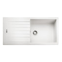 Rangemaster Andesite Inset Mount Single  Bowl Kitchen Sink For 600mm Cabinet in Composite Crystal white 56558751