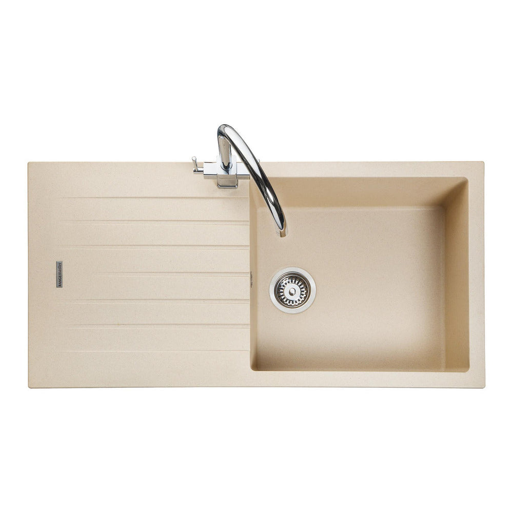 Rangemaster Andesite Inset Mount Single  Bowl Kitchen Sink For 600mm Cabinet in Composite Stone Grey 57900631