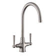 Rangemaster Aquaclassic Belfast Mixer Tap with Dual Lever in Stainless Steel Brushed