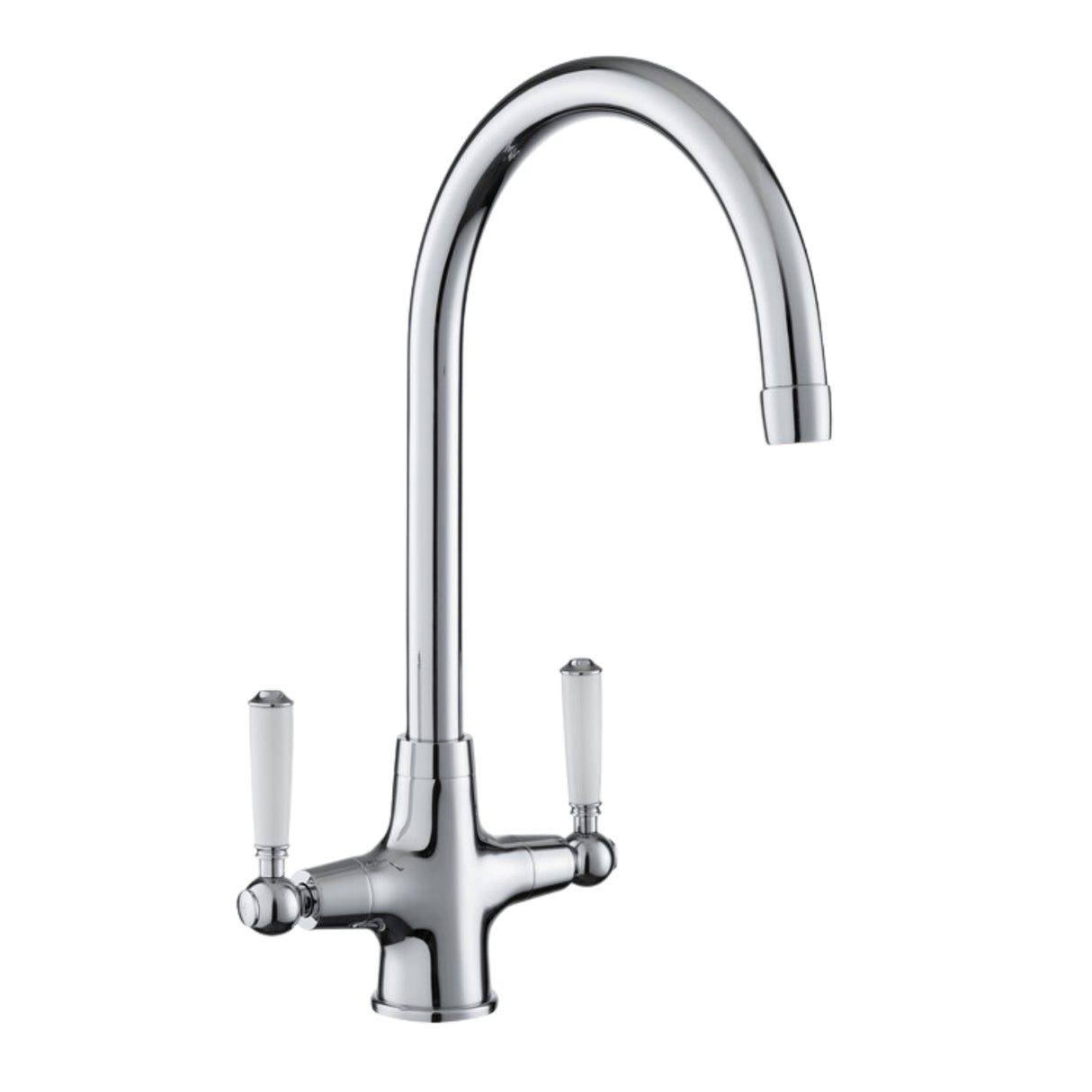 Rangemaster Aquaclassic Belfast Mixer Tap with Dual Lever in Stainless Steel Chrome