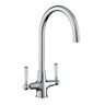 Rangemaster Aquaclassic Belfast Mixer Tap with Dual Lever in Stainless Steel Chrome