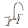Rangemaster Aquaclassic Belfast Traditional Bridge Tap with Dual Lever in Stainless Steel Brushed
