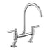 Rangemaster Aquaclassic Belfast Traditional Bridge Tap with Dual Lever in Stainless Steel Chrome