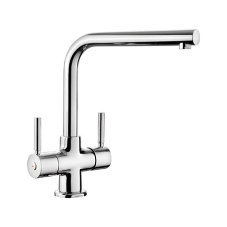 Rangemaster Aquadisc 5 Mixer Tap   With Dual Lever Stainless Steel in Chrome 56951290