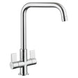 Rangemaster Aquaquad Mixer Tap Chrome With Dual Lever in Stainless Steel
