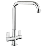 Rangemaster Aquaquad Mixer Tap Chrome With Dual Lever in Stainless Steel