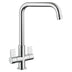 Rangemaster Aquaquad Mixer Tap Chrome With Dual Lever in Stainless Steel 56958260