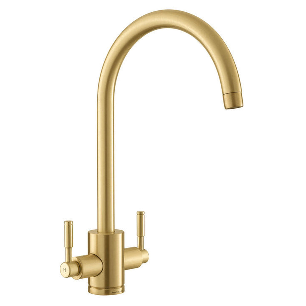 Rangemaster Aquatrend 1 Brushed brass Mixer Tap With Dual Lever in Stainless Steel 56954020