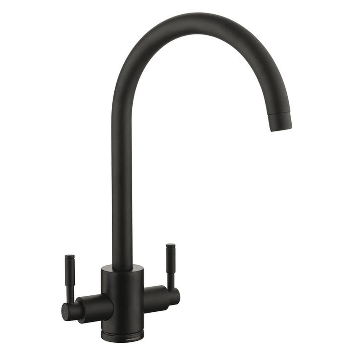 Rangemaster Aquatrend 1 Matt Black Mixer Tap With Dual Lever in Stainless Steel 56954320