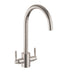 Rangemaster Aquatrend Mixer Tap with Dual Lever in Stainless Steel Brushed