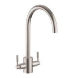 Rangemaster Aquatrend Mixer Tap with Dual Lever in Stainless Steel Brushed