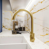 Rangemaster Aquatrend Mixer Tap with Dual Lever in Stainless Steel Brushed Brass Life Style