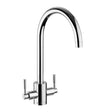 Rangemaster Aquatrend Mixer Tap with Dual Lever in Stainless Steel Chrome