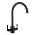 Rangemaster Aquatrend Mixer Tap with Dual Lever in Stainless Steel Matt Black