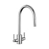 Rangemaster Aquatrend Pull Out Spray Mixer Tap With Dual Lever in Stainless steel TRE1POCM