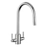 Rangemaster Aquatrend Pull Out Spray Mixer Tap with Dual Lever in Stainless Steel Chrome