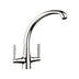 Rangemaster Aquavibe Mixer Tap With Dual Lever In Brushed 56955440