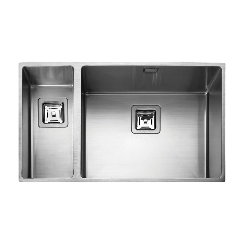 Rangemaster Atlantic Kube Undermount One and Half Bowl Kitchen Sink For 800mm Cabinet in Stainless Steel 56564395