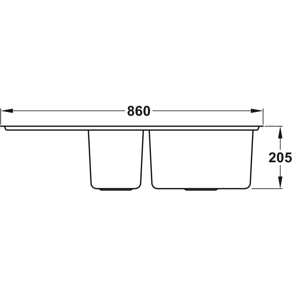 Rangemaster Boston Inset Mount One and Half Bowl Kitchen Sink For 600mm Cabinet in Stainless Steel Dimensions