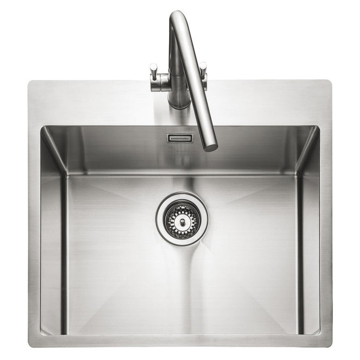 Rangemaster Cosmo Inset Mount Single Bowl Kitchen Sink For 600mm Cabinet in Stainless Steel 56560771
