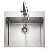Rangemaster Cosmo Inset Mount Single Bowl Kitchen Sink For 600mm Cabinet in Stainless Steel 56560771
