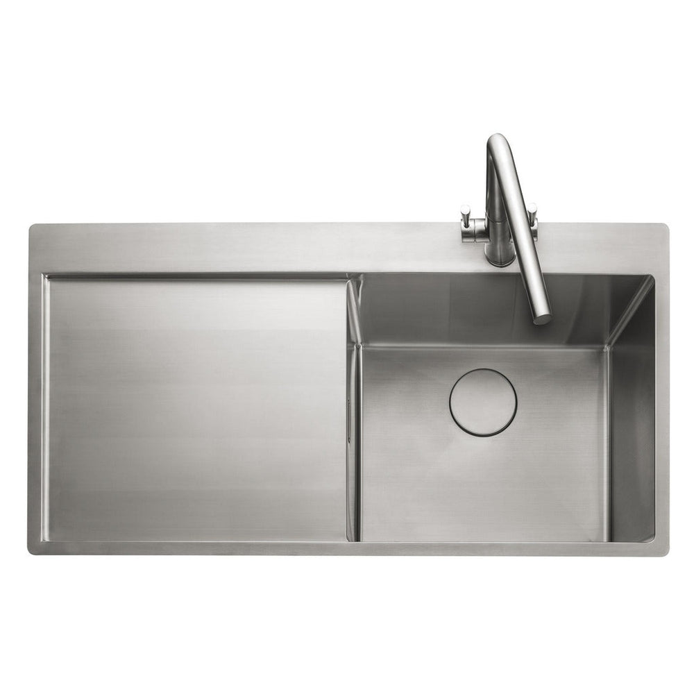 Rangemaster Cosmo Inset Mount Single Bowl With Kitchen Sink For 600mm Cabinet in Stainless Steel 56560540