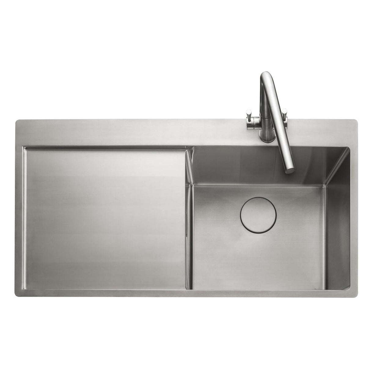 Rangemaster Cosmo Inset Mount Single Bowl With Kitchen Sink For 600mm Cabinet in Stainless Steel 56560540