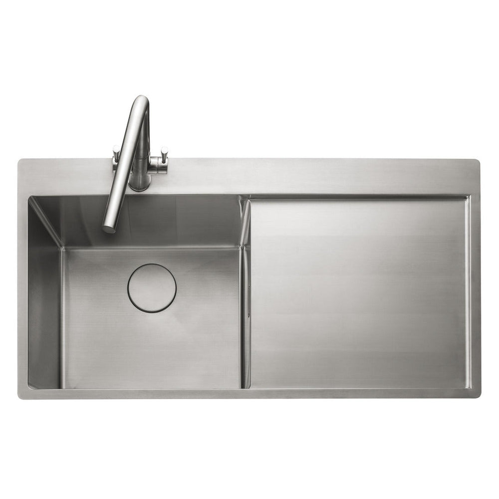 Rangemaster Cosmo Inset Mount Single Bowl With Kitchen Sink For 600mm Cabinet in Stainless Steel 56560540 1