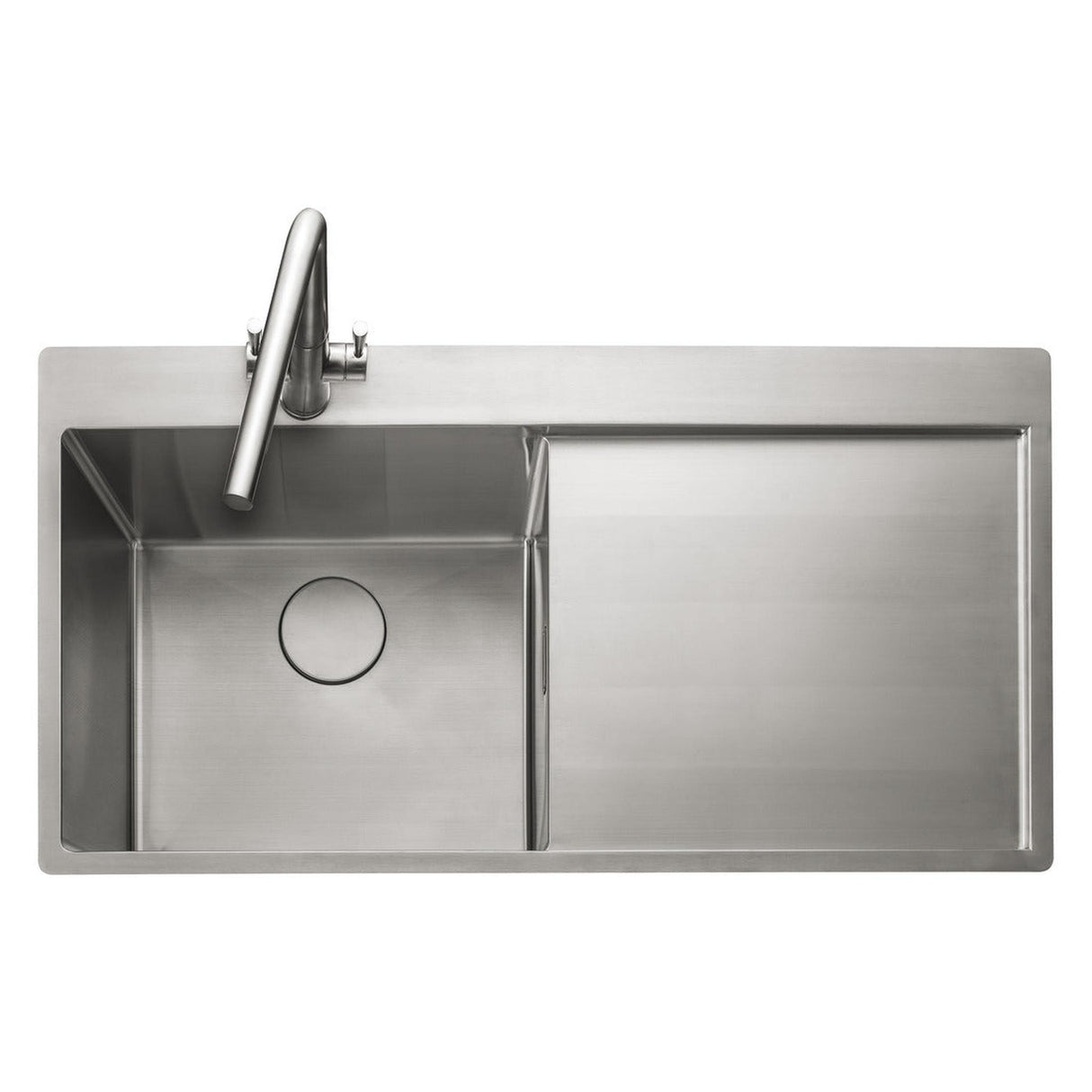 Rangemaster Cosmo Inset Mount Single Bowl With Kitchen Sink For 600mm Cabinet in Stainless Steel 56560540 1