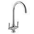 Rangemaster Cruciform Spa Filter Tap with Dual Lever in Stainless Steel Chrome