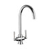 Rangemaster Cruciform Spa Filter Tap With Dual Lever in Stainless Steel Chrome 56955220