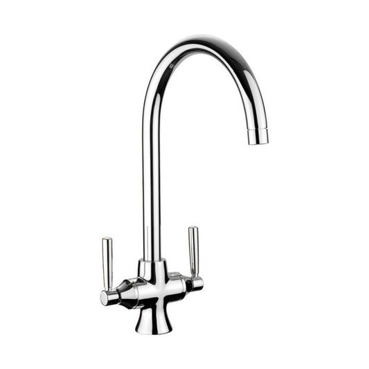 Rangemaster Cruciform Spa Filter Tap With Dual Lever in Stainless Steel Chrome 56955220