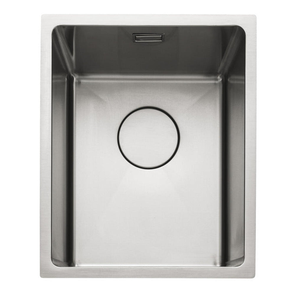 Rangemaster Cubix Undermount Inset Mount Single Bowl Kitchen Sink For 400mm Cabinet in Stainless Steel  56560491