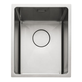 Rangemaster Cubix Undermount Inset Mount Single Bowl Kitchen Sink For 400mm Cabinet in Stainless Steel  56560491