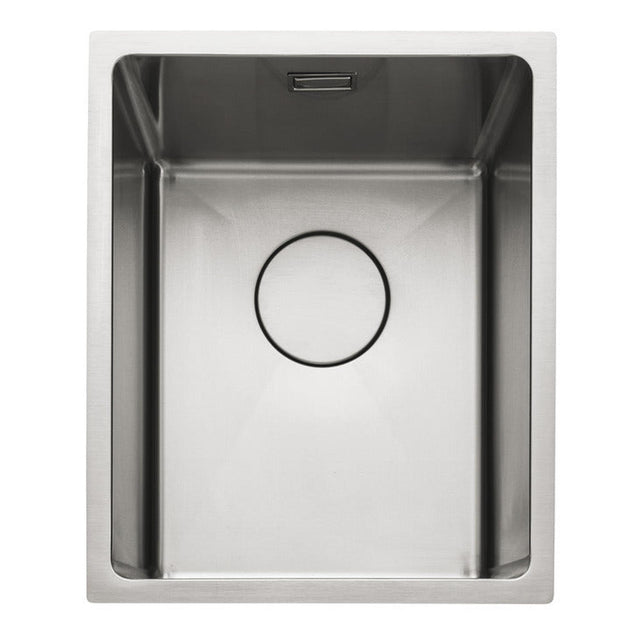 Rangemaster Cubix Undermount Inset Mount Single Bowl Kitchen Sink For 400mm Cabinet in Stainless Steel  56560491