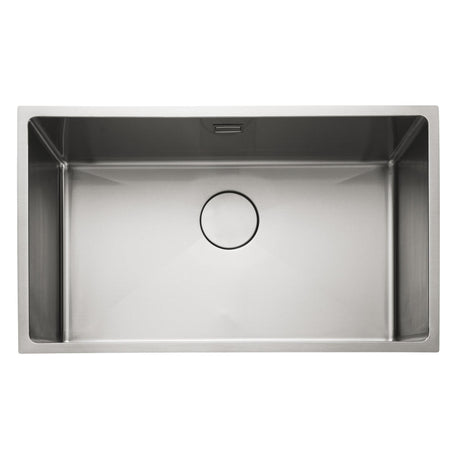 Rangemaster Cubix Undermount Inset Mount Single Bowl Kitchen Sink For 800mm Cabinet in Stainless Steel