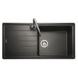 Rangemaster Elements Compact Inset Mount Ash black Single Bowl Kitchen Sink For 600mm Cabinet in Granite 57900501