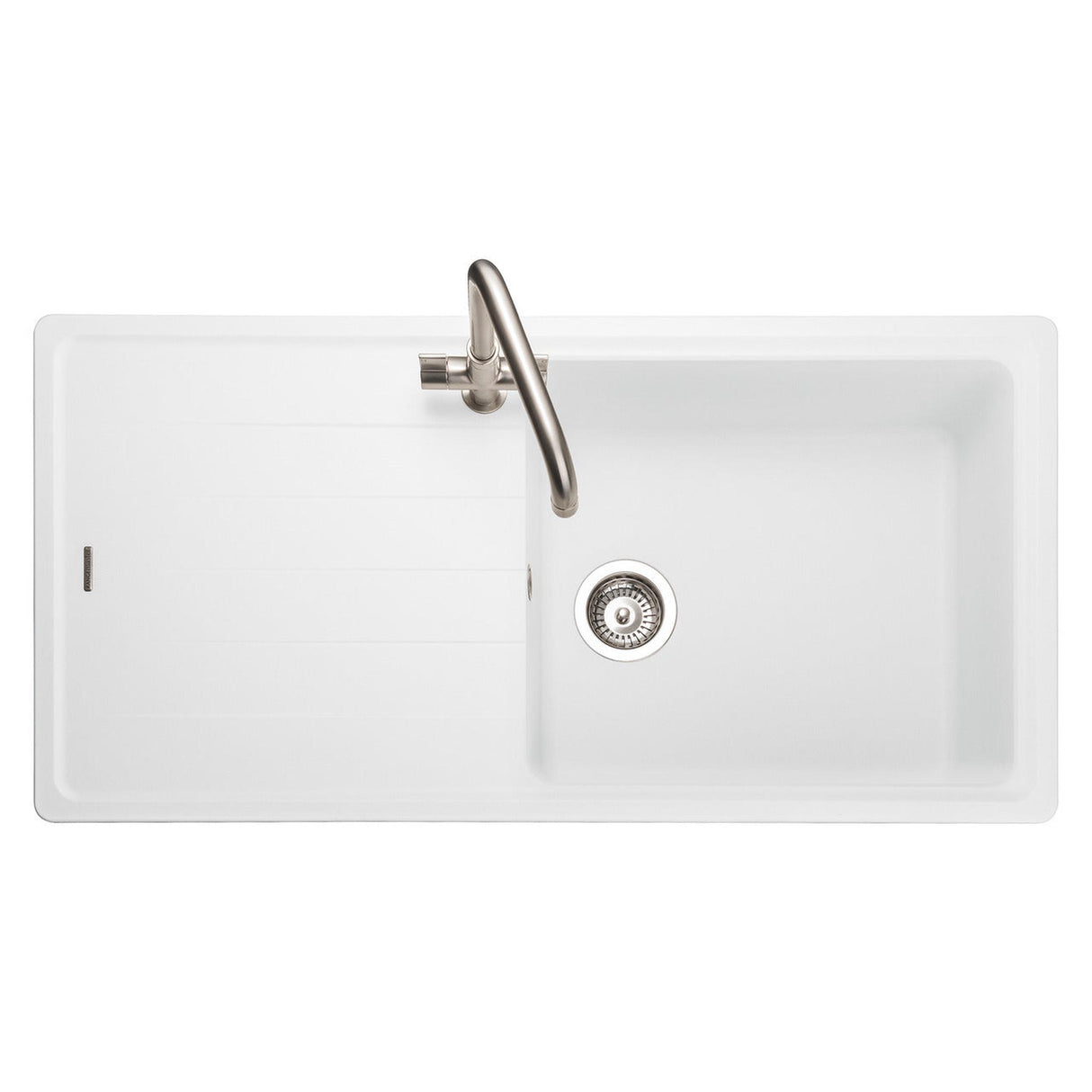 Rangemaster Elements Compact Inset Mount Dove grey Single Bowl Kitchen Sink For 600mm Cabinet in Granite 57900801