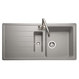 Rangemaster Elements Inset Mount One And Half Bowl Kitchen Sink For 600mm Cabinet in Granite Dove grey 57900811