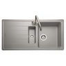 Rangemaster Elements Inset Mount One And Half Bowl Kitchen Sink For 600mm Cabinet in Granite Dove grey 57900811