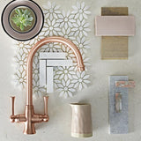 Rangemaster Estuary Mixer Tap With Dual Lever in Brass Brushed Copper Life Style