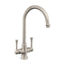 Rangemaster Estuary Mixer Tap With Dual Lever in Brass Brushed Nickel