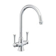 Rangemaster Estuary Mixer Tap With Dual Lever in Brass Chrome