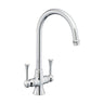 Rangemaster Estuary Mixer Tap With Dual Lever in Brass Chrome